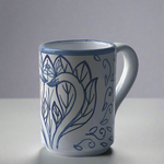 Ceramic hand painted Mug | Bird of Paradise