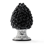 Ceramic hand painted Pine Cone Bird of Paradise | Black | 25cm