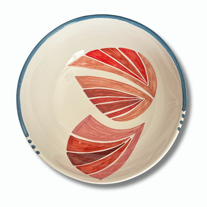 Ceramic hand painted Bowl 21cm |  Drifting Leaves