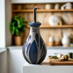 Ceramic hand painted Oil Dispenser - 15cmH (excluding pourer)