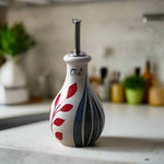 Ceramic hand painted Oil Dispenser - 15cmH (excluding pourer)