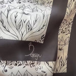 Stylish grey and black Bird of Paradise scarf, a timeless and thoughtful gift idea