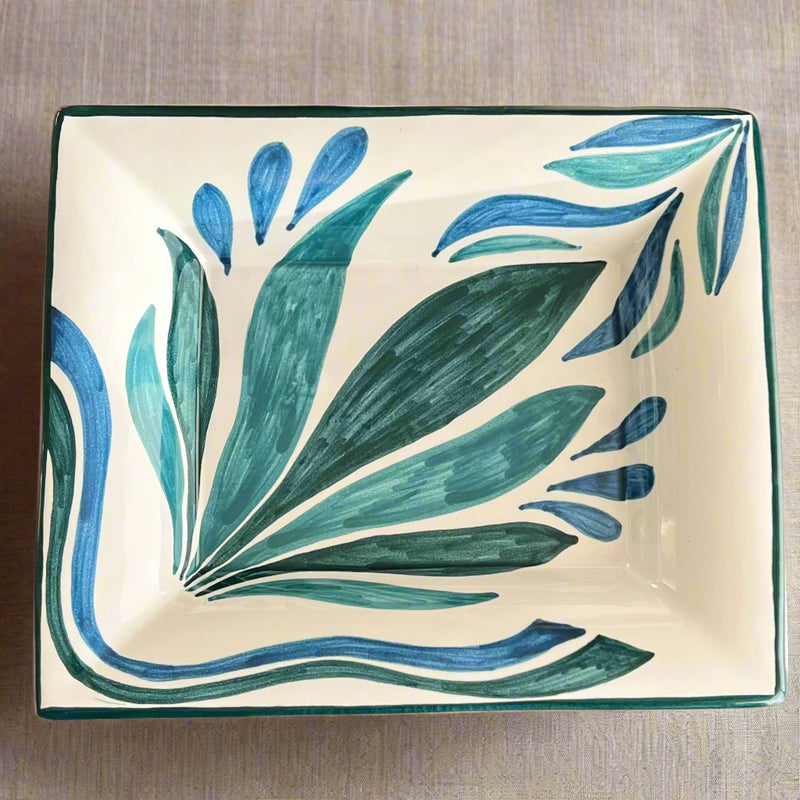 Drifting Leaves Ceramic Antipasto Dish (26x22cm)