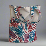 Drifting Leaves Calico Tote Bag - Elegant, Spacious & Eco-Friendly