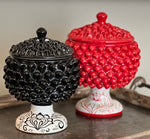 Pine Cone Bowl with Lid Bird of Paradise Collection - Black