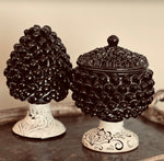 Pine Cone Bowl with Lid Bird of Paradise Collection - Black