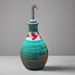 DRIFTING LEAVES Ceramic hand painted Oil Dispenser