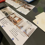 Tabletop moodboards and scents during workshop
