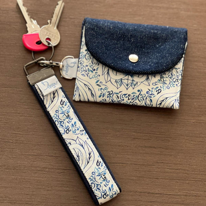 Key Chain – Bird of Paradise Blue Wristlet - Bdesign