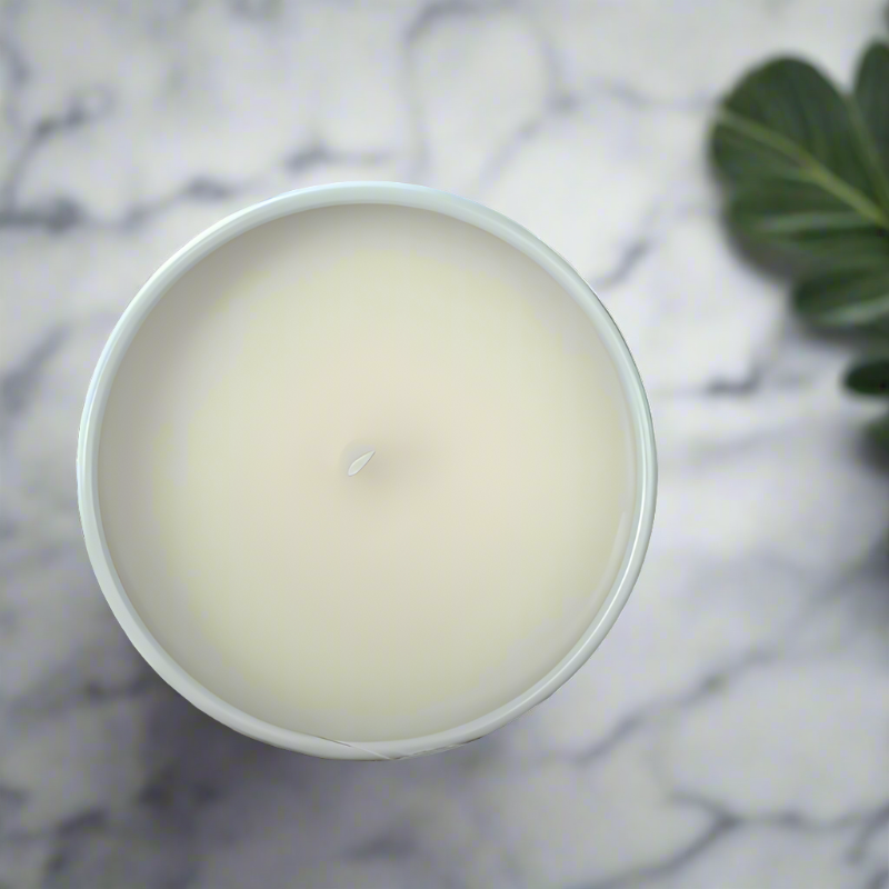 Drifting Leaves Refillable Candle in Ceramic Jar -  Mini Vase Option
