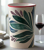 Drifting Leaves ceramic hand painted vase