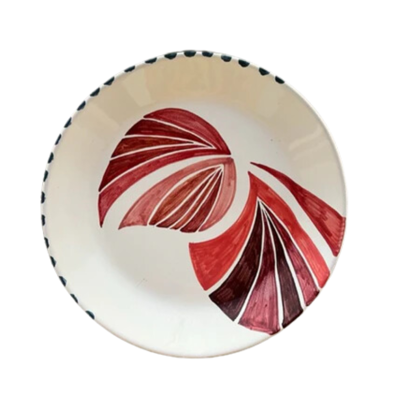 Ceramic Deep Plate Drifting Leaves Collection