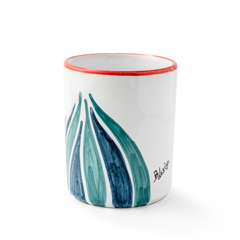 Ceramic hand painted Mug without handle | Drifting Leaves