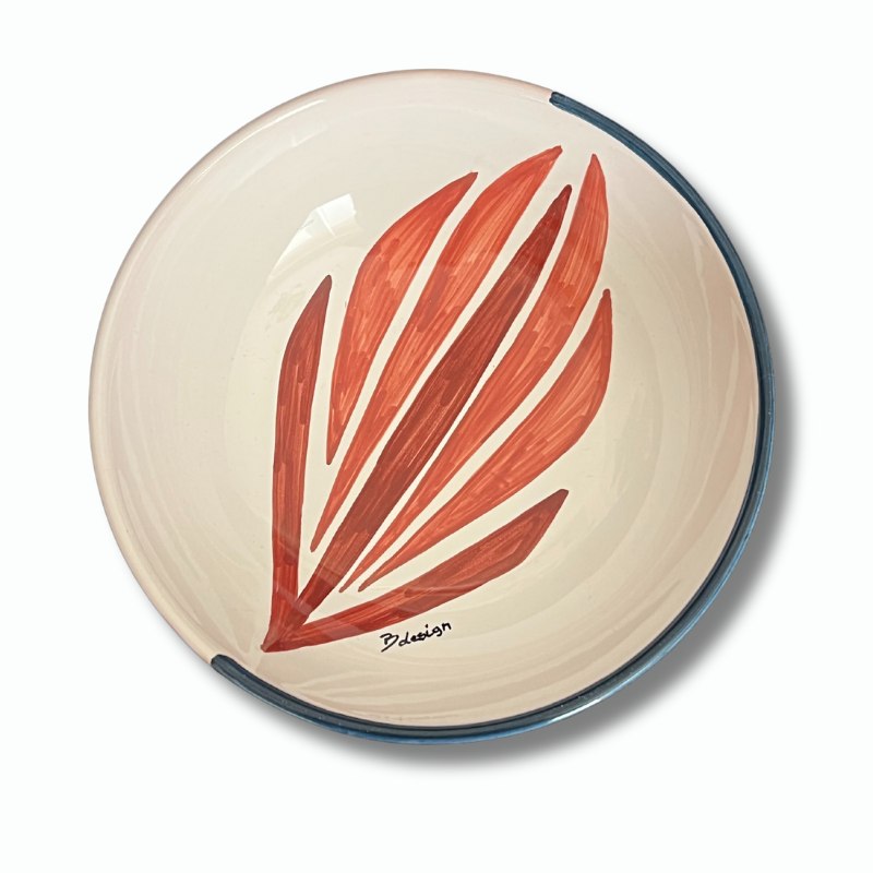 Ceramic hand painted Bowl 19cm | Drifting Leaves