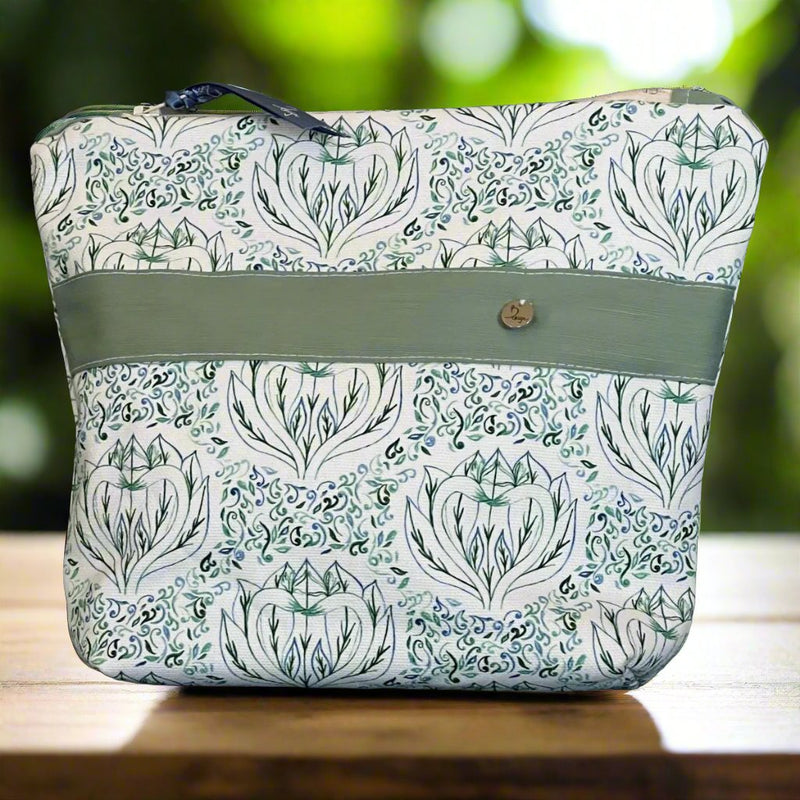 BIRD OF PARADISE Teal Cosmetic Bag