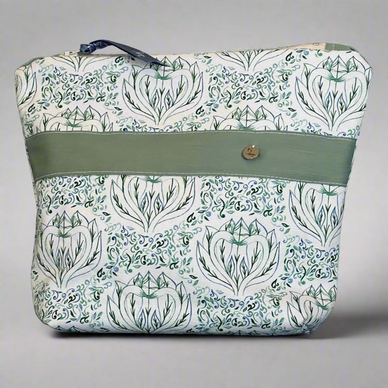 BIRD OF PARADISE Teal Cosmetic Bag