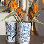 Ceramic Hand painted Vase - Bird of Paradise Nouveau Collection