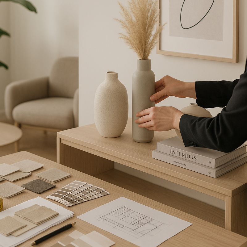 interior design styling with no faces showing