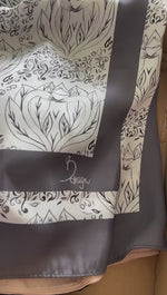 Scarf Bird of Paradise Collection - Grey/Black (90cm)