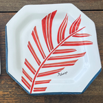 Ceramic hand painted Plate 25x25cm | Drifting Leaves